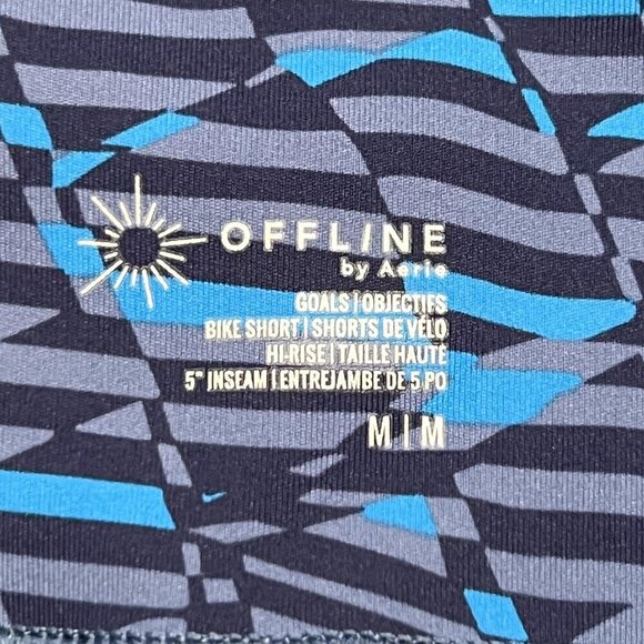 Offline by Aerie Goals Bike Shorts High Rise Blue Size M - Picture 2 of 5